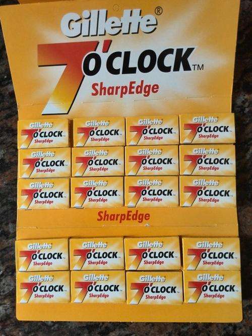 Gillette 7 o` Clock SharpEdge Double Edge Safety Razor Blades (Bulk)