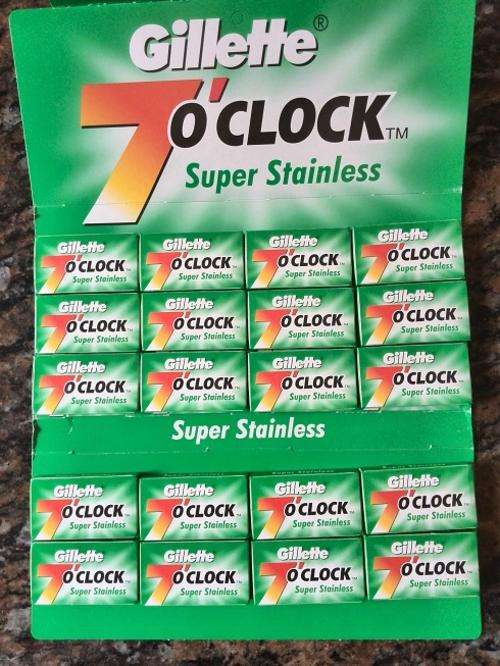 Gillette 7 o' Clock Double Edge Safety Razor Blades (Bulk)