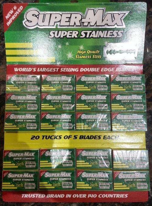 SuperMax Super Stainless Double Edge Safety Razor Blades (Bulk)