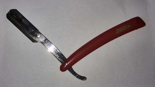 Shavette Disposable Blade Straight Razor (Red)
