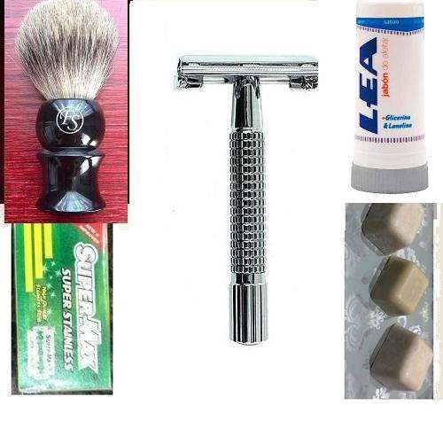 Traditional Wet Shaving Starter Kit (Weishi,LEA)