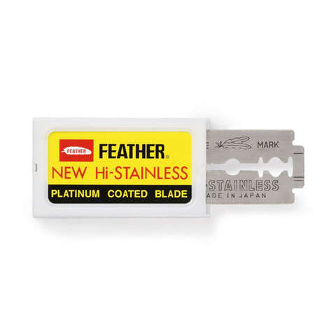 Feather Hi Stainles Double Edge Razor Blades