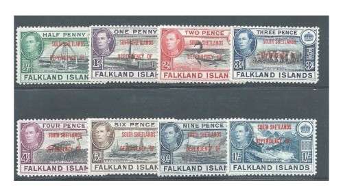 Falkland Island South Shetlands Dependency 1944-45 KGVI MM* SG (2008) Cat Value R400.