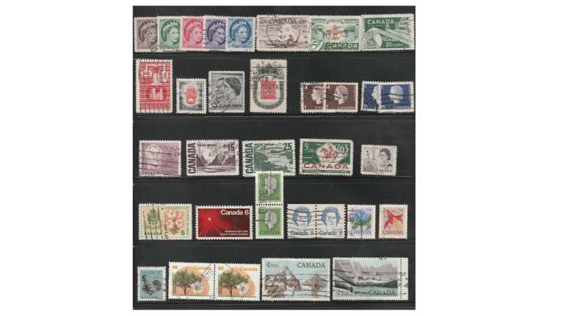Canada selection of used stamps