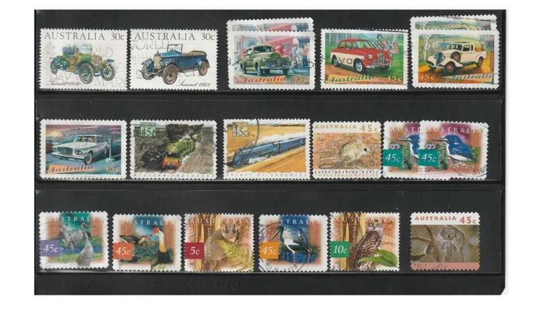 Australia selection of used stamps