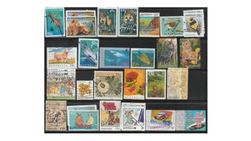 Australia selection of used stamps