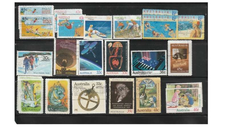 Australia selection of used stamps