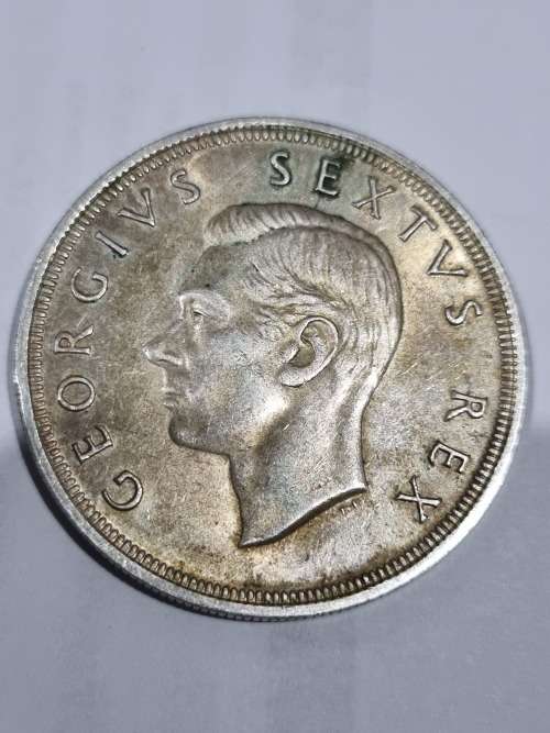 SA Union Silver 5 shillings coin 1948 (80% and 28.27g) - very good condition