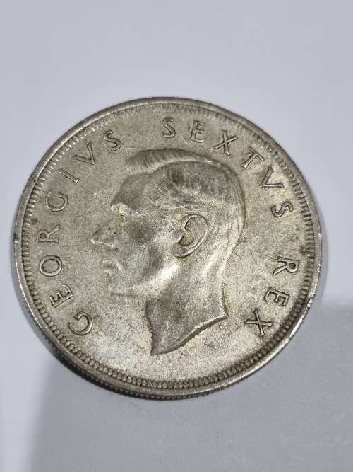SA Union Silver 5 shillings coin 1952 (50% and 28.27g) - very good condition