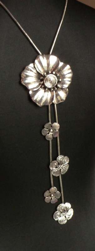 Chunky Pewter Necklace & Pendant