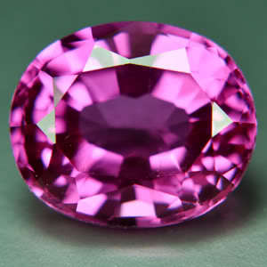 7.1 ct oval facet pink sapphire gemstone