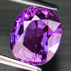 4.4 ct oval facet purple blue sapphire gemstone