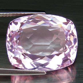 16.8 ct cushion cut pink kunzite gemstone