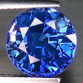 5.37 ct round cut top Kashmir blue sapphire gemstone