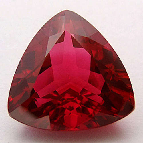 MAGNIFICENT TOP RED TRILLION CUT RUBY