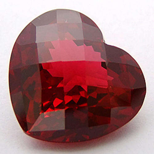 26.5 ct  Top red checkerboard heart shape ruby