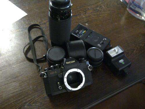 Ricoh KR-5 Camera with Lenses and Filters