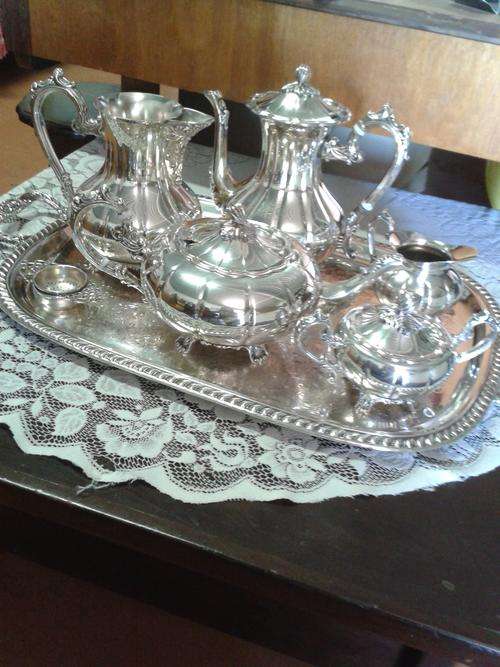 A Magnificent EMESS Silver Plate Tea / Coffee Set with Tray 7 items