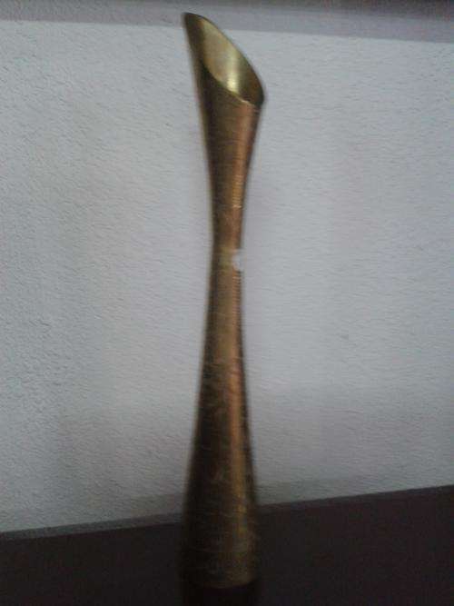 TALL BRASS BUD VASE 43.5 cm