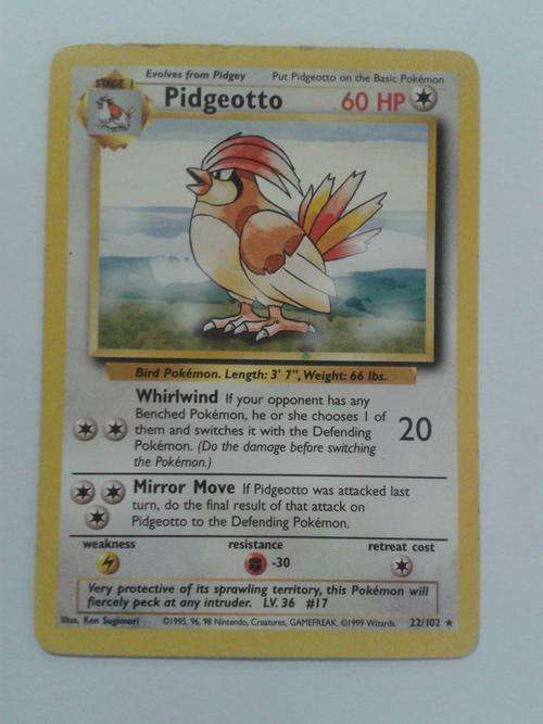 Pokemon Pidgeotto 22/102 Rare
