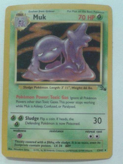 Pokemon Muk 13/62 Rare Holo