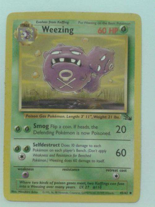 Pokemon Weezing 45/62 UnCommon