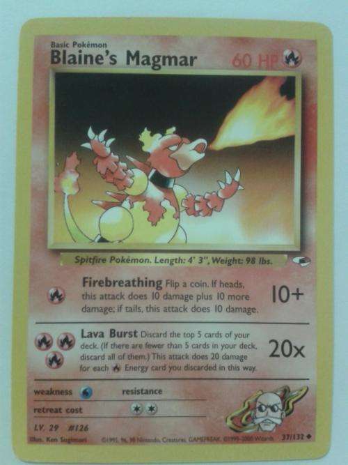 Pokemon Blaine's Magmar 37/132 UnCommon
