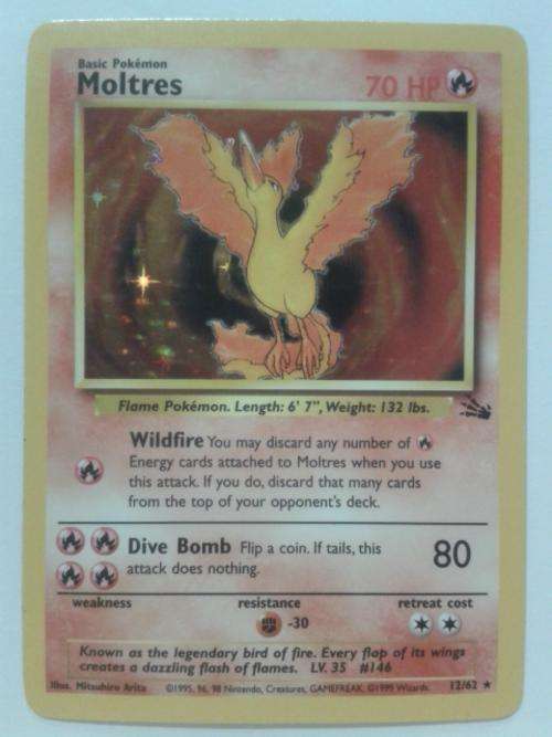 Pokemon Moltres 12/62 Rare Holo