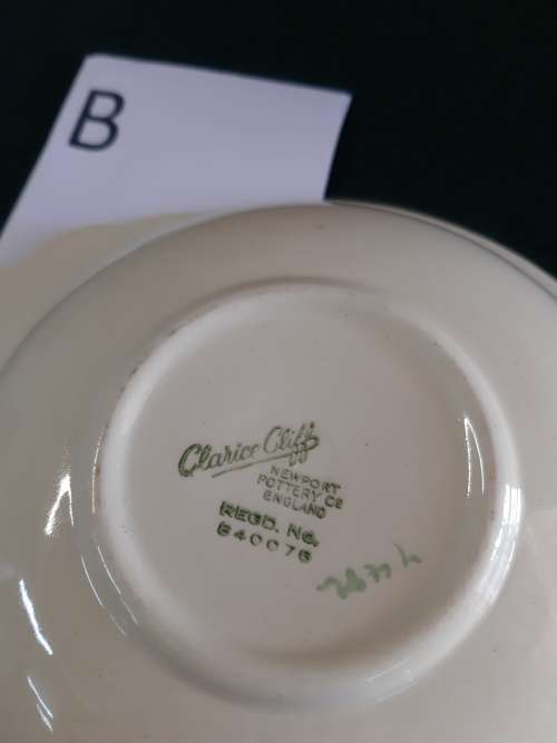 WOW! Set of 2 x Clarice Cliff c 1940`s Newport Potteries Tureen REGD 840076