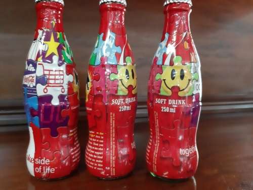 3 Coca-Cola sealed bottles Jig Saw Puzzle Detail Limited Edition not for resale