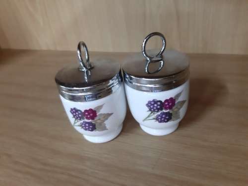 Boxed pair Royal Worcester Egg Coddlers