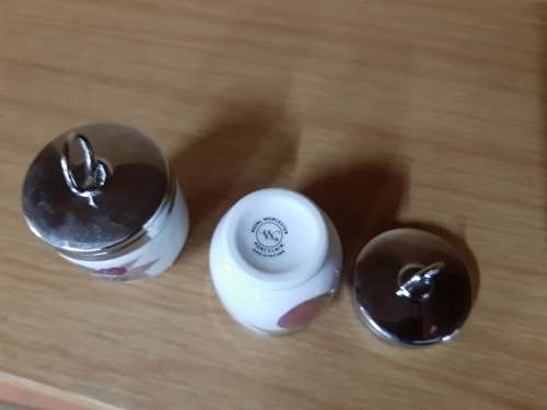 Boxed pair Royal Worcester Egg Coddlers