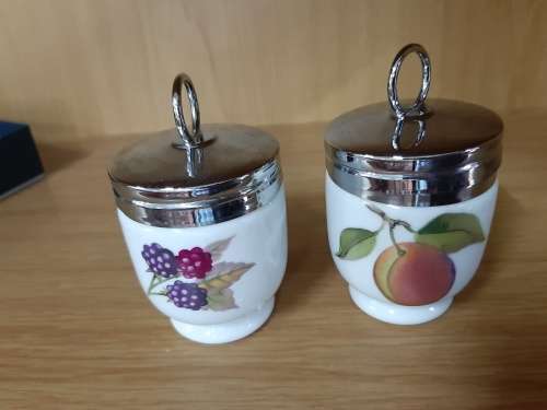 Boxed pair Royal Worcester Egg Coddlers