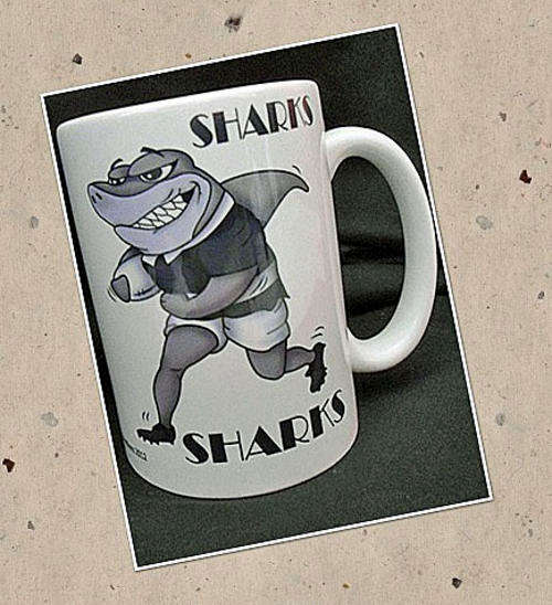 SHARKS  DISHWASHER SAFE COFFEE MUG