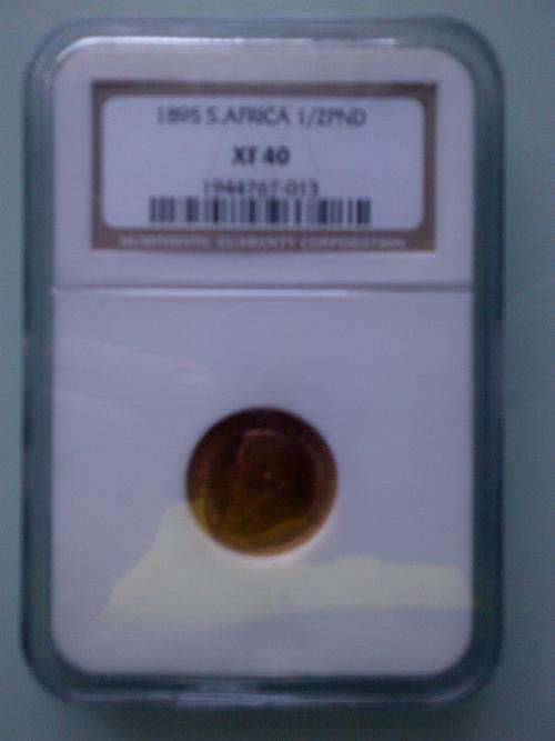 1895 ZAR half pond ngc graded xf40 (CAT VALUE R25000)@@@ CRAZY R1 START
