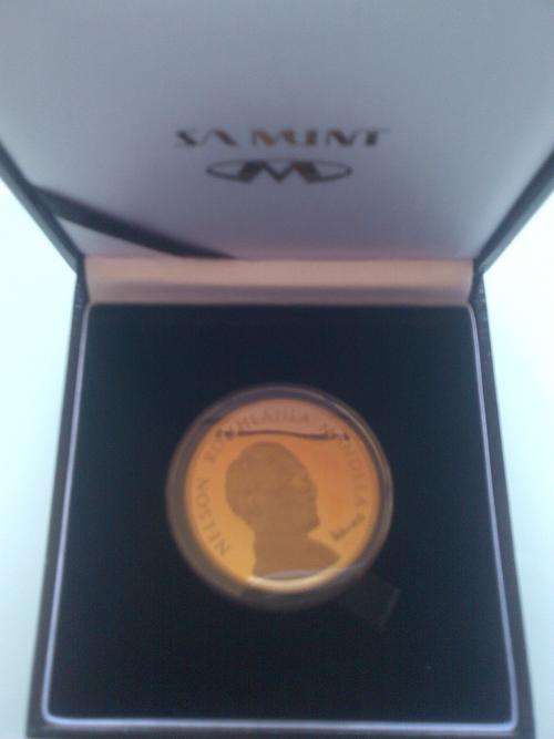 Nelson Mandela Commemorative Medallion 24k gold plated@@@ CRAZY R1 START