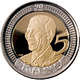 2008 MANDELA UNC 90 YEARS R5 COINS
