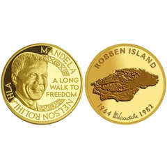 Gold $ !!! Nelson Mandela 1/10th 24ct Mintmark Signature in Red Folder x4 Available@@@CRAZY R1 START