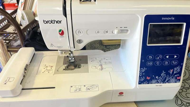 Brother NV180e USED sewing, quilting and embroidery machine. LOW STITCH COUNT