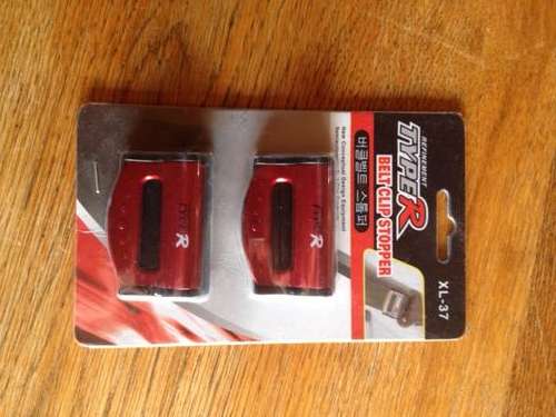 Seat/Safety Belt Stopper Clips - Red