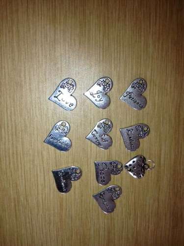 Fruit of the Spirit - 10 Piece Religious Hearts Charm Set