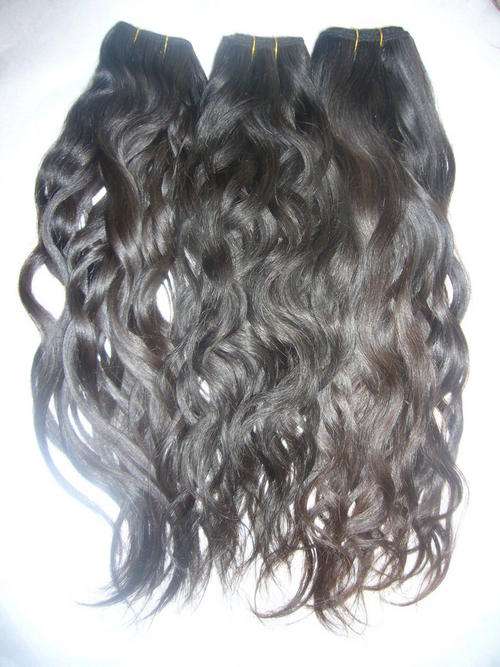 Indian remy hair extention weft wavy, color 1B, 100gr. 12 inch