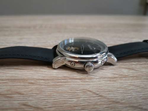 10 K Unique Sapphire 1 Handed Day Night Moonpahse Watch