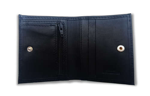 R1299 Mohda Black Nappa Leather Mohda Compact Wallet
