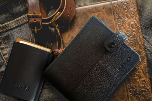 R1299 Genuine Black Leather Mohda Wallet