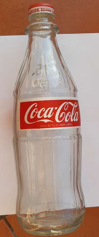 Vintage Collectible 1.5 litre Coke/Coca-Cola Glass Bottle English / Afrikaans