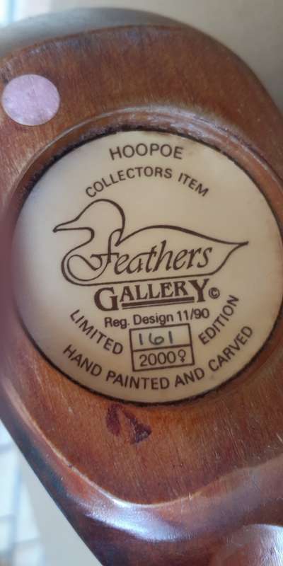 Collectable HOOPOE BIRD (Wood Carved and Hand Painted) #161