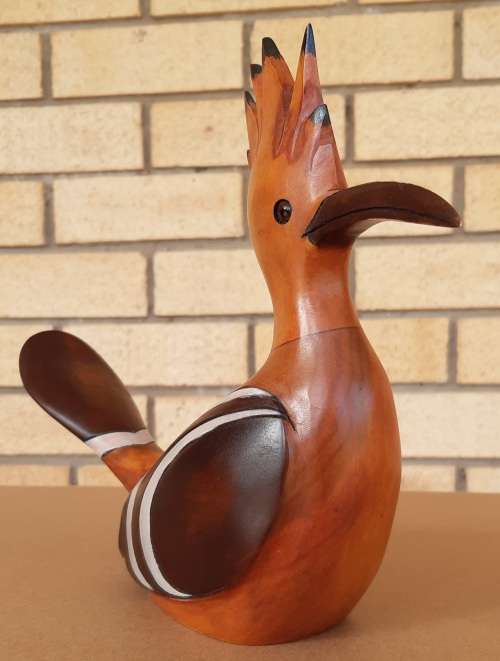 Collectable HOOPOE BIRD (Wood Carved and Hand Painted) #1393