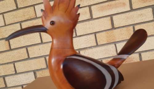 Collectable HOOPOE BIRD (Wood Carved and Hand Painted) #1393