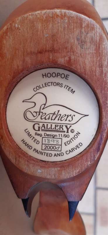 Collectable HOOPOE BIRD (Wood Carved and Hand Painted) #1393